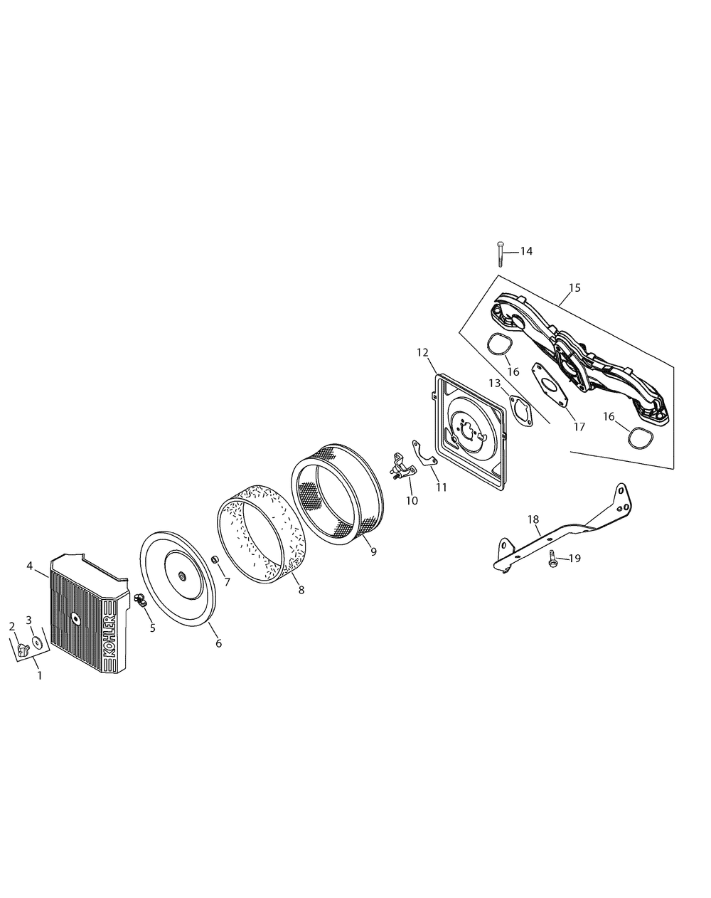 Cv20s-65610 Air Intake And Filtration Diagram and Parts List for ENFORCER44 53AH3AGF050-20HP Cub Cadet Lawn Tractor